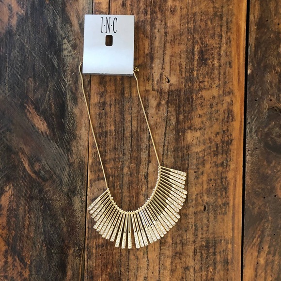 Silver Pave Statement Necklace - Picture 1 of 3